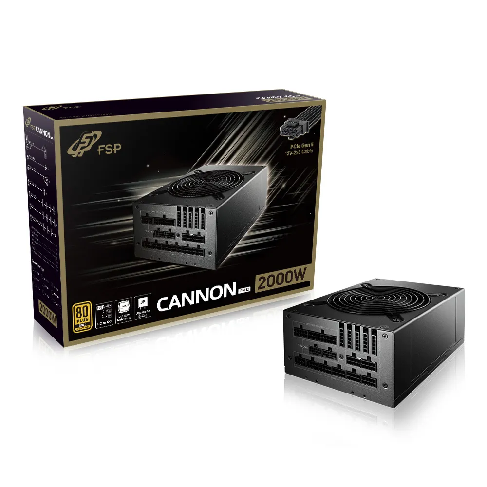 【FSP 全漢】CANNON PRO 2000W 金牌電源供應器(FSP2000-52AGPBI GEN5)