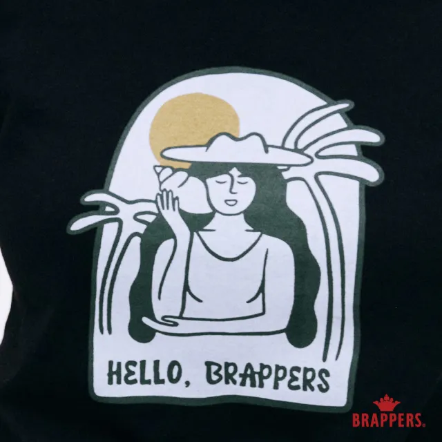 【BRAPPERS】女款 海螺少女印花T恤(黑)