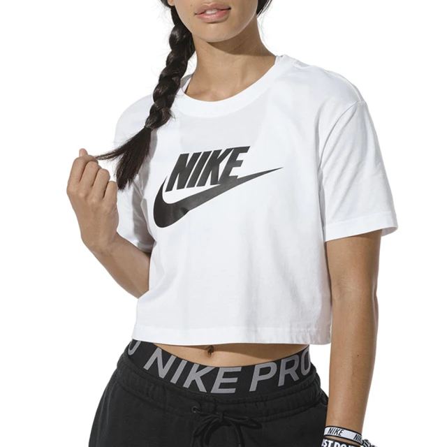 NIKE 耐吉NIKE 耐吉 AS W NSW TEE ESSNTL CRP ICN FT 短袖上衣 短版 運動 休閒 LOGO 女 白(BV6176-100 ∞)