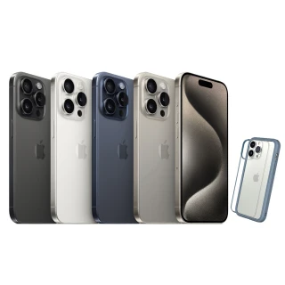 【Apple】S+級福利品 iPhone 15 Pro 128G(6.1吋)犀牛盾殼組