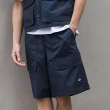 【Dickies】男款深海軍藍純棉寬版多口袋工裝短褲｜DK013096DNX