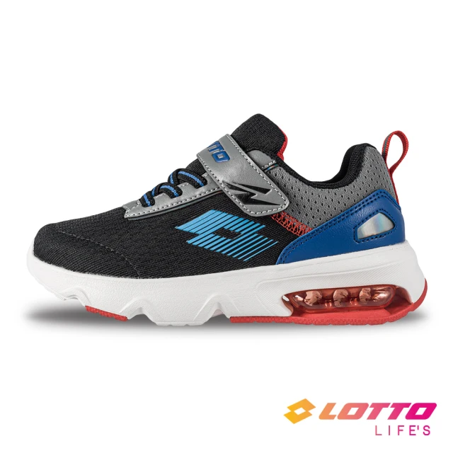 LOTTO 童鞋 ARIA LITE 氣墊跑鞋(灰藍紅-LT4AKR5946)
