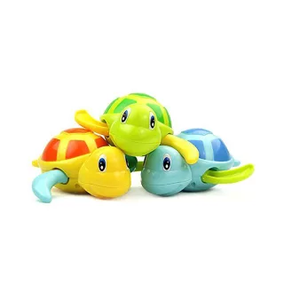【JoyNa】4隻入 兒童戲水玩具 浴室洗澡小烏龜鴨子發條玩具