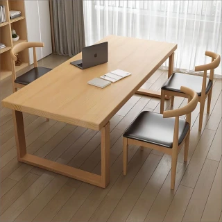 【靚白家居】4 公分特厚 實木書桌 160CM*60CM 寬 S299(電腦桌 工作桌 桌子 實木桌 木頭桌 辦公桌)