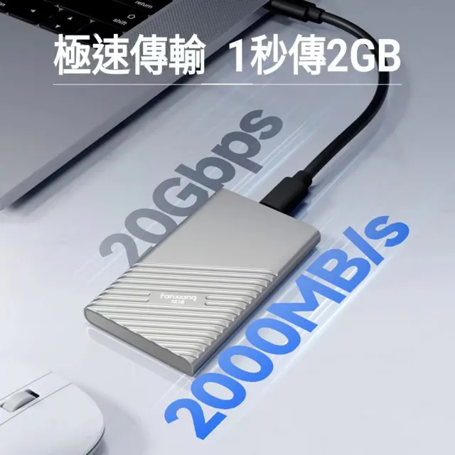 【FANXIANG 梵想】2TB 移動式固態硬碟USB3.2Gen2x2 Type-C手機電腦兩用 讀速2000MB/s(保固5年)