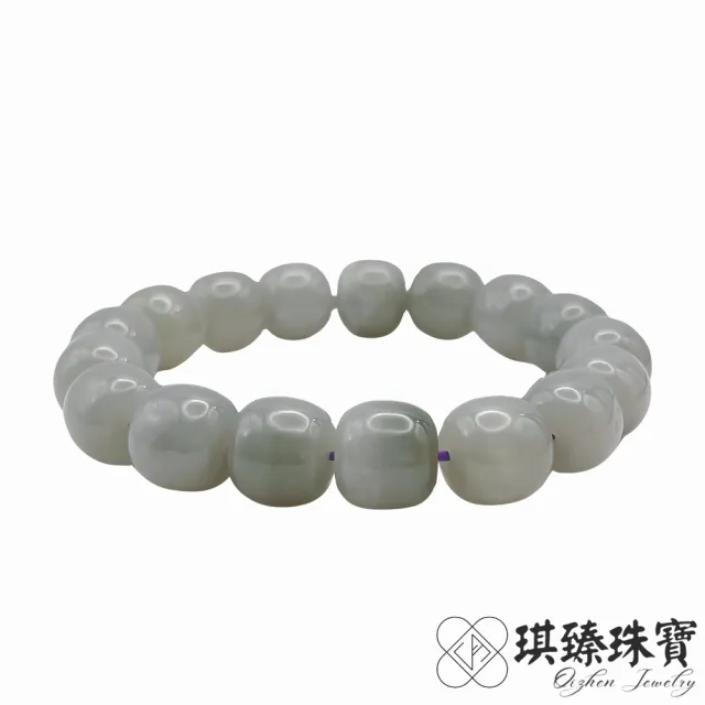 琪臻珠寶】天然和田玉煙紫老型珠手珠(12mm老型珠_和闐玉_煙紫手