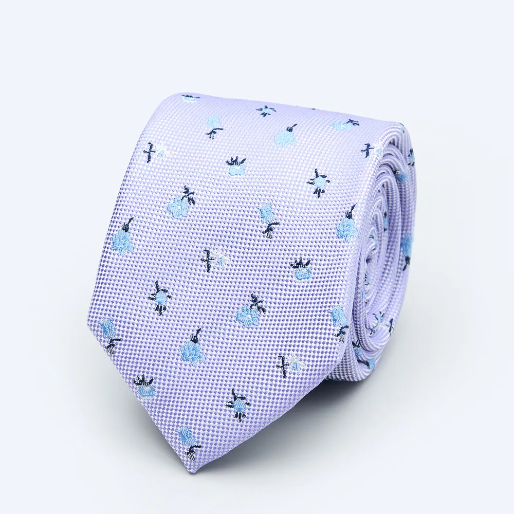 【SST&C 換季７５折】紫色小花窄版領帶1912403005