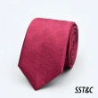【SST&C 新品９折】紅色紋理窄版領帶1912403002