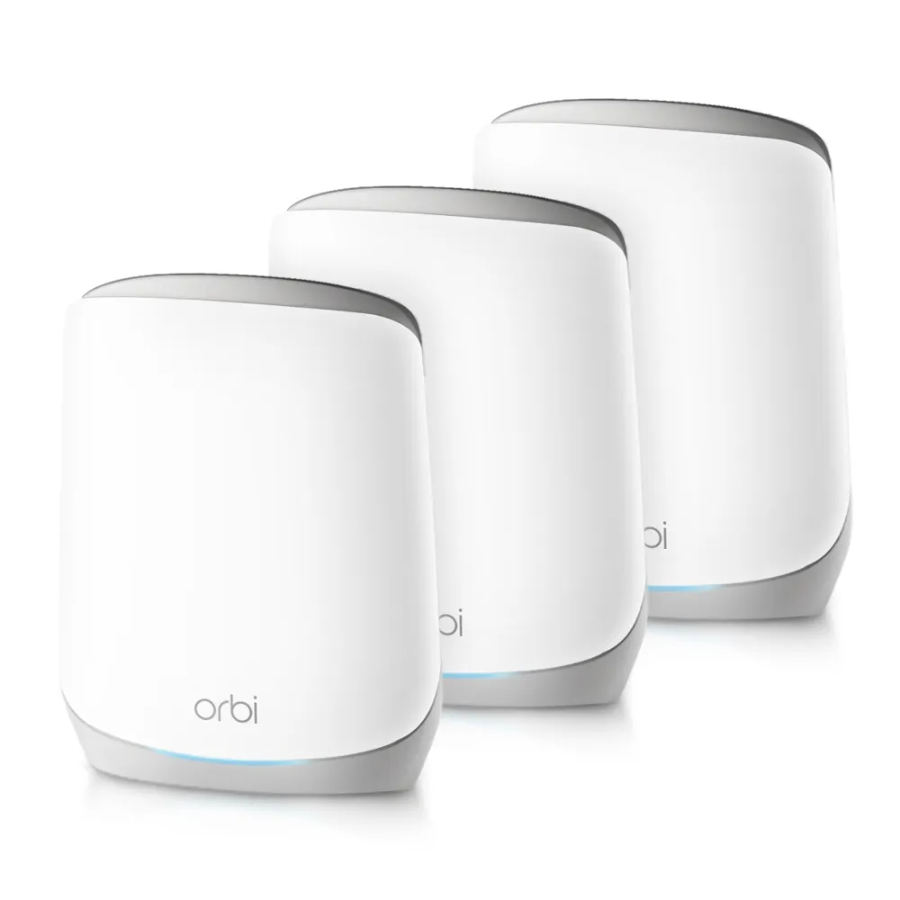 【NETGEAR】3入 ★ WiFi 6 三頻 AX5400 Mesh 1GHz 雙核 + 1GB RAM 路由器/分享器(Orbi RBK763)