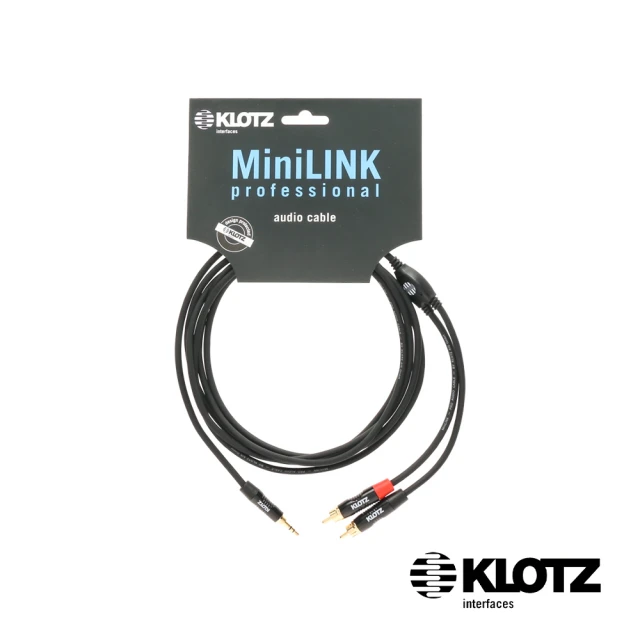 KLOTZ KY5 MiniLink Pro Y-Cable 1.5米 黑 3.5mm - 2x RCA(公司貨)