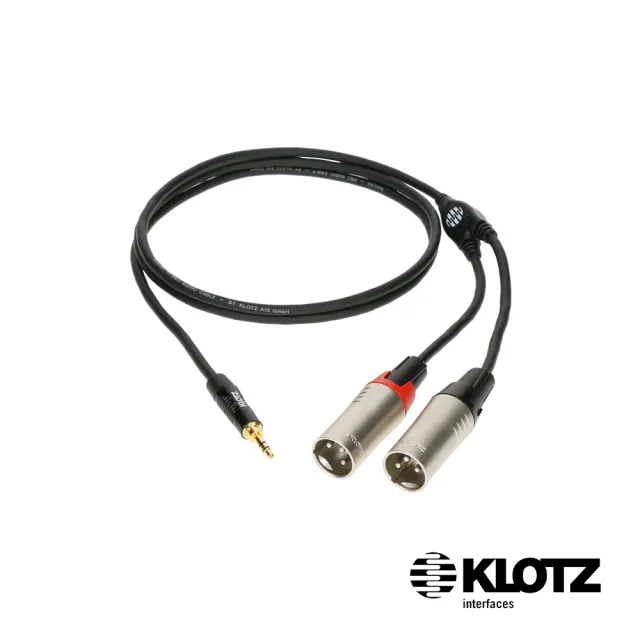 【KLOTZ】KY5 MiniLink Pro Y-Cable 1.8米 黑 3.5mm - 2x XLR(公司貨)