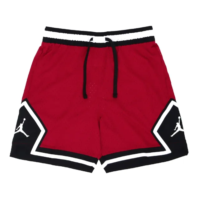 【NIKE 耐吉】短褲 Jordan Diamond Shorts 男款 紅 黑 速乾 透氣 籃球 運動 球褲 運動褲(DX1488-687)