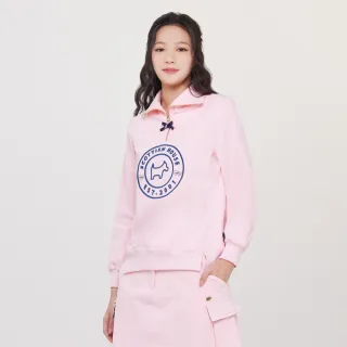 【SCOTTISH HOUSE】半開襟立體梗犬休閒上衣-黑/粉 CHT11252