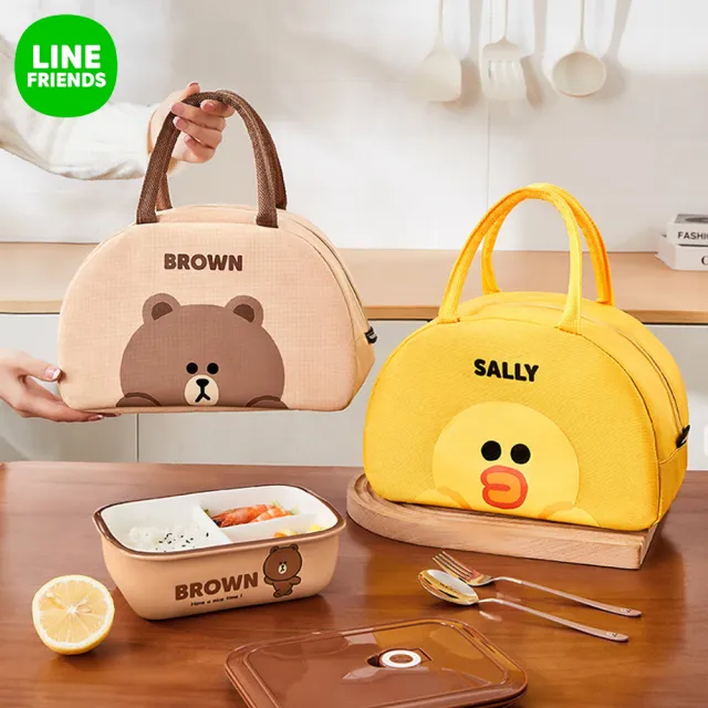 【LINE FRIENDS】熊大莎莉兔兔鋁箔保溫便當袋(餐袋 保冷袋 野餐袋)