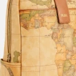 【Alviero Martini】義大利地圖包 旅行王者 經典地圖商務13吋筆電後背包35cm(地圖黃)