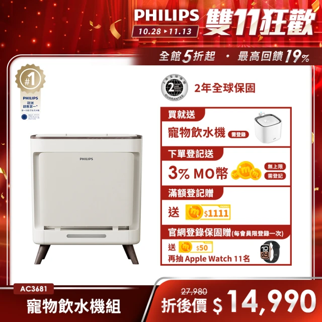 Philips 飛利浦 奈米級空氣清淨機-360度高效過濾★