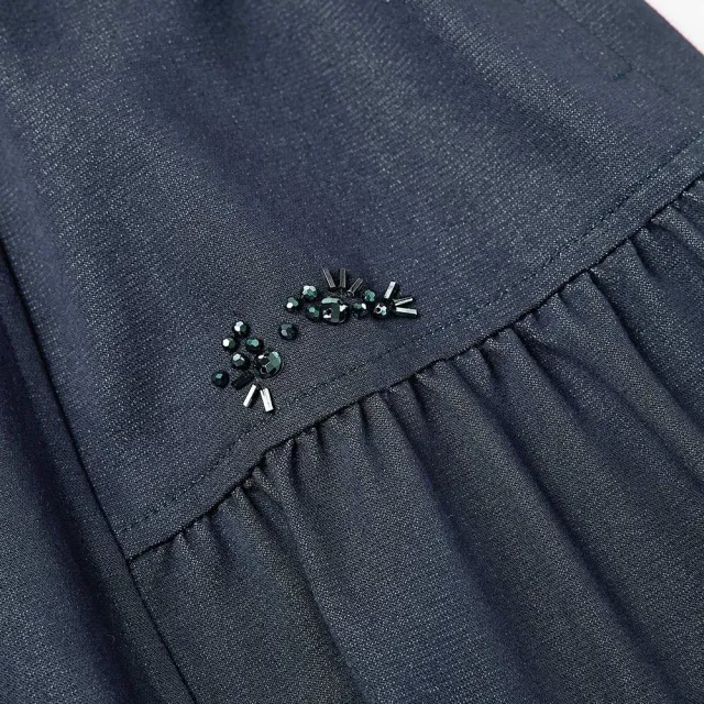 【ILEY 伊蕾】冰絲舒適五分褲(深藍色；M-XL；1242026146)