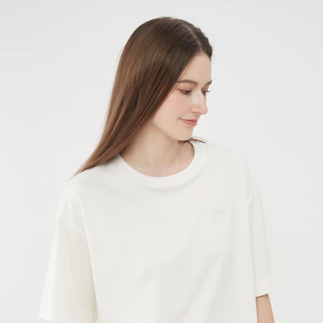 GIORDANO 佐丹奴 女裝純棉圓領奢華棉TEE(24 皎白)