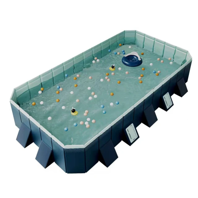 DaoDiDaoDi 泳池 免充氣折疊游泳池2.6米(附豪華戲水組 兒童戲水池 摺疊泳池 家庭水池 儲水桶)