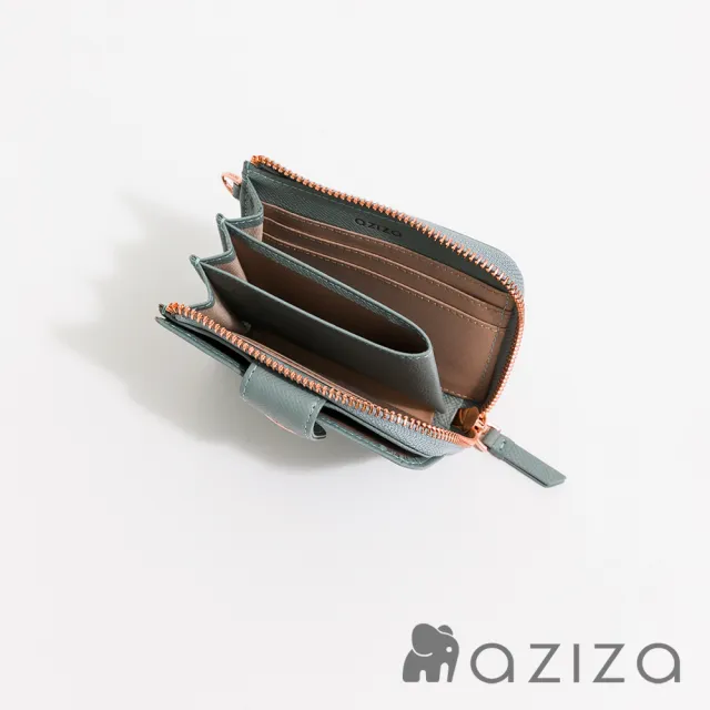 【aziza】OLA拉鍊簡式短夾(多色)