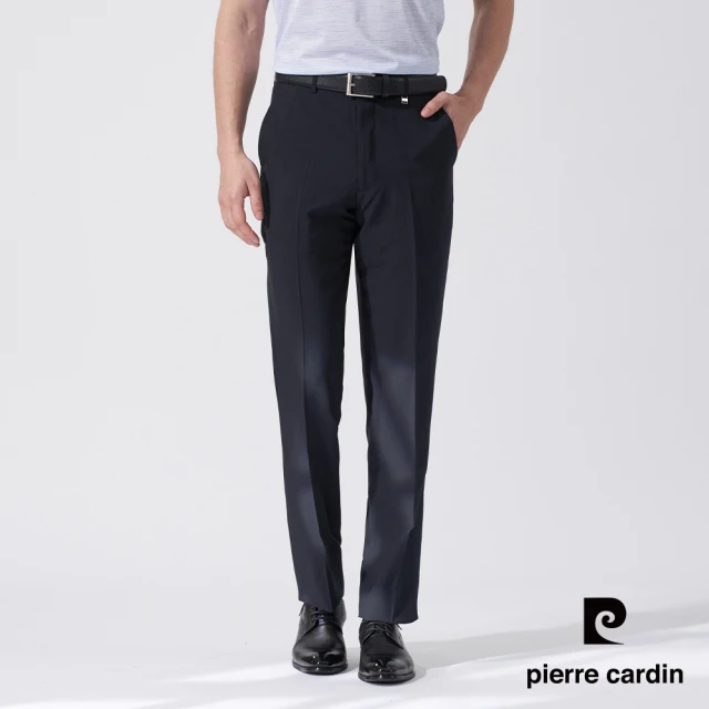 pierre cardin 皮爾卡登 商務休閒 男款 暗紋平口西裝褲-丈青色(5247841-39)