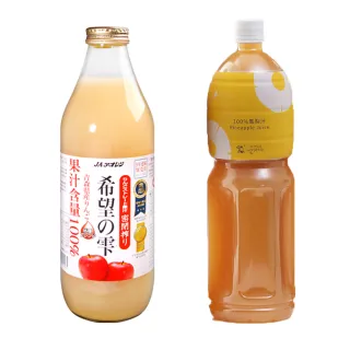 【青森農協】希望之雫蘋果汁x6入+Sunny Hills微熱山丘 100%鳳梨汁1420mlx4瓶