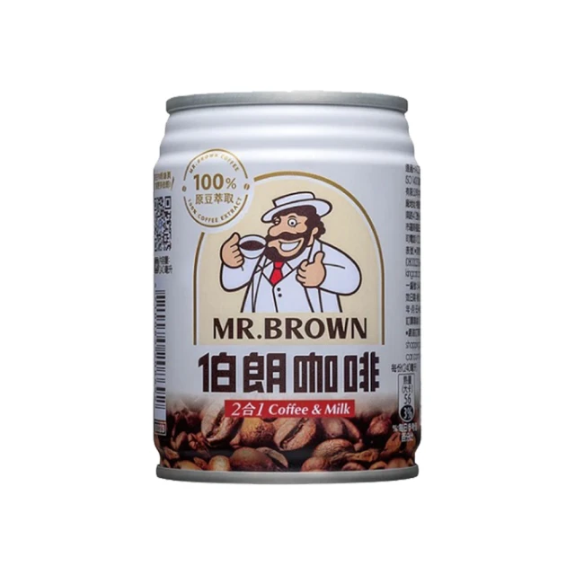 【金車/伯朗】原味二合一咖啡(240mlx24入/箱)