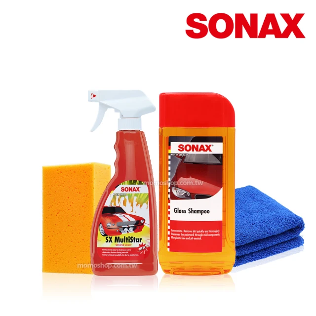 【SONAX】滑亮洗車精+萬用清潔劑(超濃縮.不傷烤漆.萬用清潔)