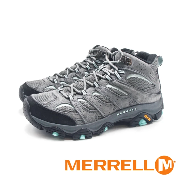 MERRELL 女 MOAB 3 MID GORE-TEX 防水登山中筒鞋 女鞋(灰藍綠)