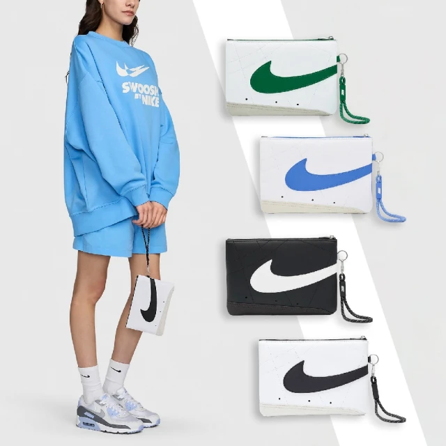 NIKE 耐吉 錢包 Icon Blazer Wristlet 皮革 手腕包 隨身包 小包 大勾勾 單一價(N100994917-7OS)