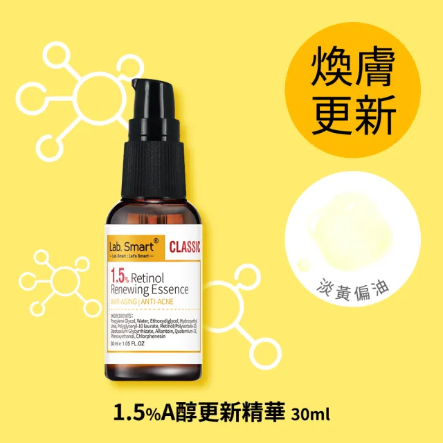 【Dr.Hsieh 達特醫】LabSmart Classic精華30ml-無盒(A醇/維生素B3/神經醯胺/維生素C)