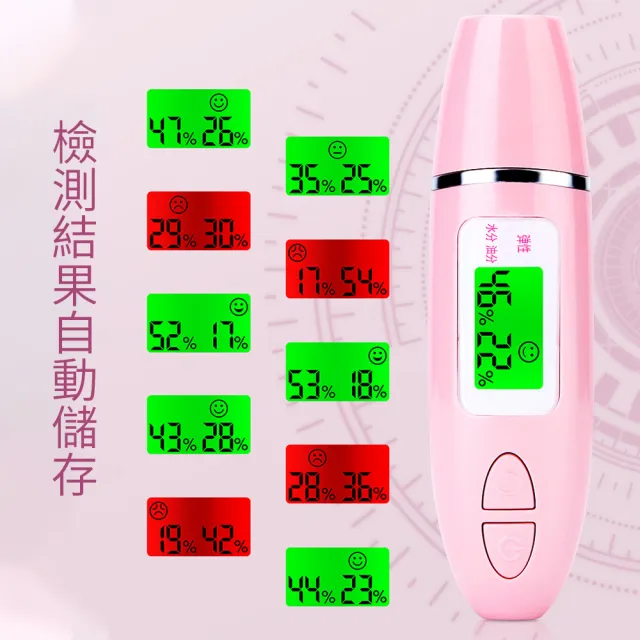 【AYOMY】智能美容肌膚水份檢測儀 家用皮膚膚值測試儀 皮膚含水量油分檢測(膚質檢測計/膚況測試筆/美容儀)