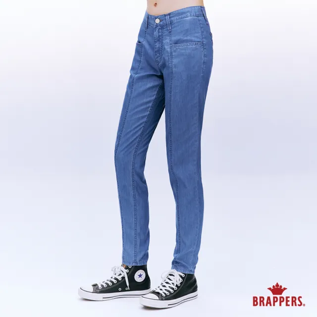 【BRAPPERS】女款 防曬涼感系列-中腰防曬涼感九分褲(深藍)
