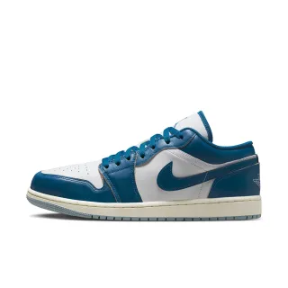 【NIKE 耐吉】休閒鞋 男鞋 運動鞋 AJ AIR JORDAN 1 LOW SE 藍白 FN5214-141