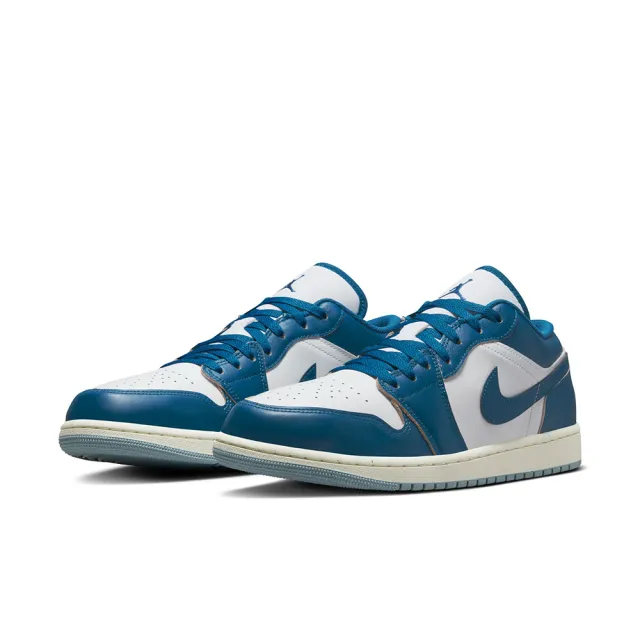 【NIKE 耐吉】休閒鞋 男鞋 運動鞋 AJ AIR JORDAN 1 LOW SE 藍白 FN5214-141