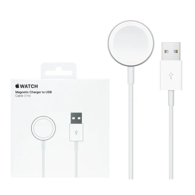 【Apple 蘋果】原廠 Watch 磁性充電 USB-A 連接線 - 1公尺(A2255)