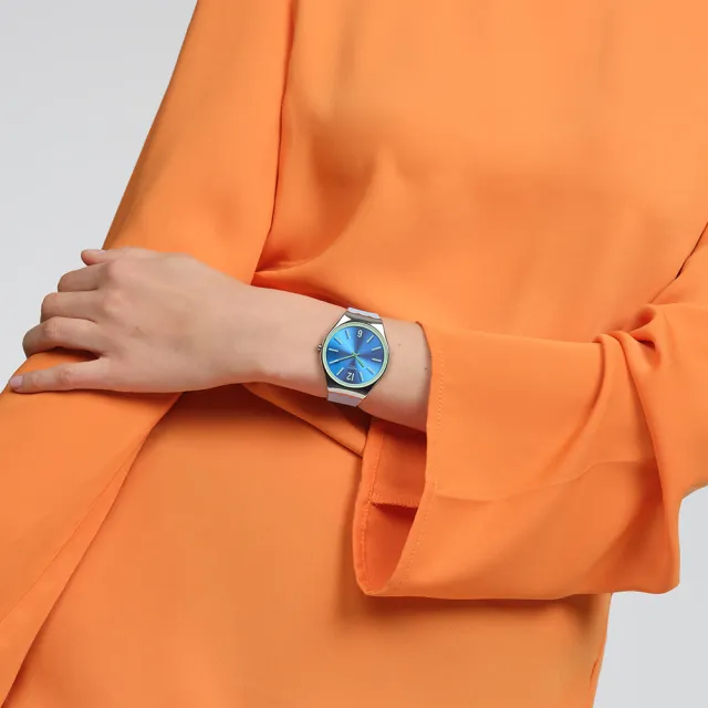 【SWATCH】Skin Irony 超薄金屬系列手錶 MIDDAY SKY 男錶 女錶 瑞士錶 錶(38mm)