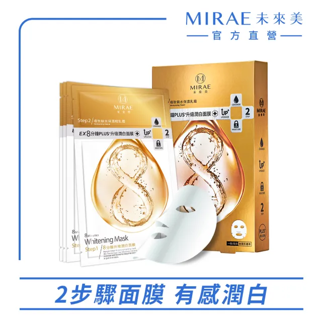 【MIRAE 未來美】EX8分鐘PLUS升級面膜(保濕/修護/潤白)