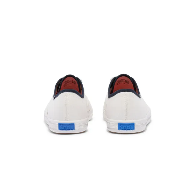 【Keds】CHAMPION 經典帆布撞色休閒小白鞋-白藍(9243W234342)