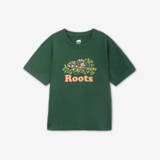 【Roots】Roots 女裝- COOPER FLORAL寬版短袖T恤(深綠色)
