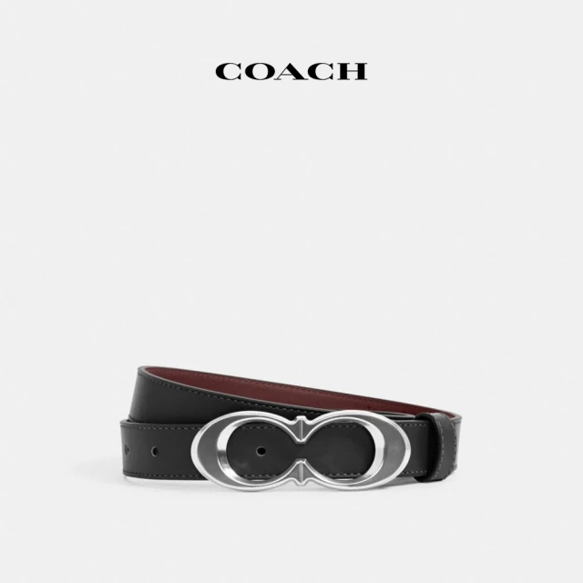 COACH 官方直營經典Logo丹寧布中號拉鏈皮夾-SV/黑