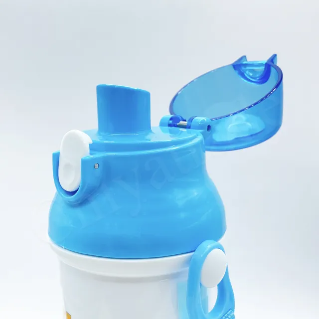 【百科良品】日本製 哆啦A夢 夢幻道具大集合 彈蓋直飲水壺 隨身瓶 抗菌加工 480ML-白(附背帶)