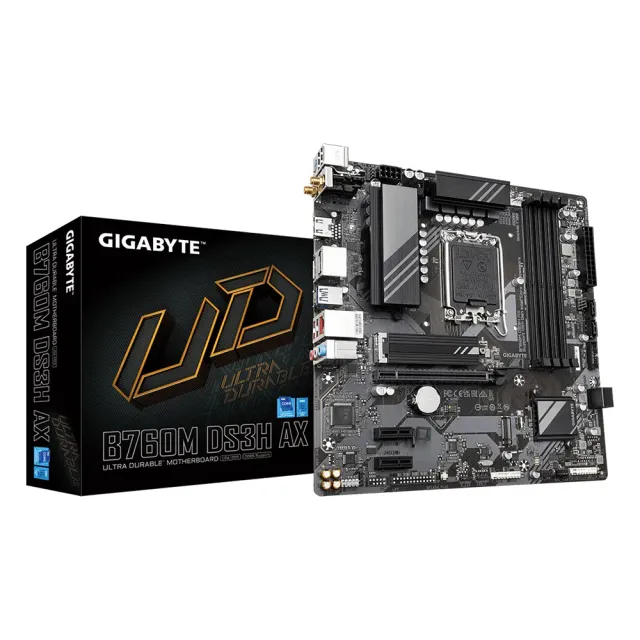 【GIGABYTE 技嘉】B760M D2H DDR4 主機板+技嘉 RTX4060 GAMING OC 8G 顯示卡(組合5-3)