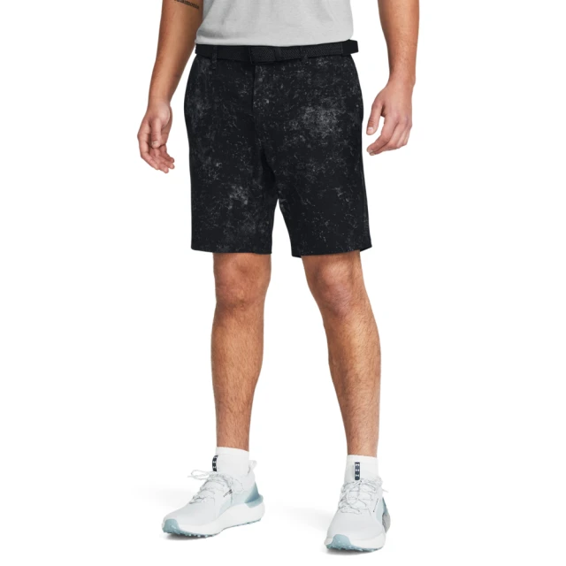 UNDER ARMOUR UA 男 Drive 印花錐形高爾夫運動短褲_1383953-001(黑色)