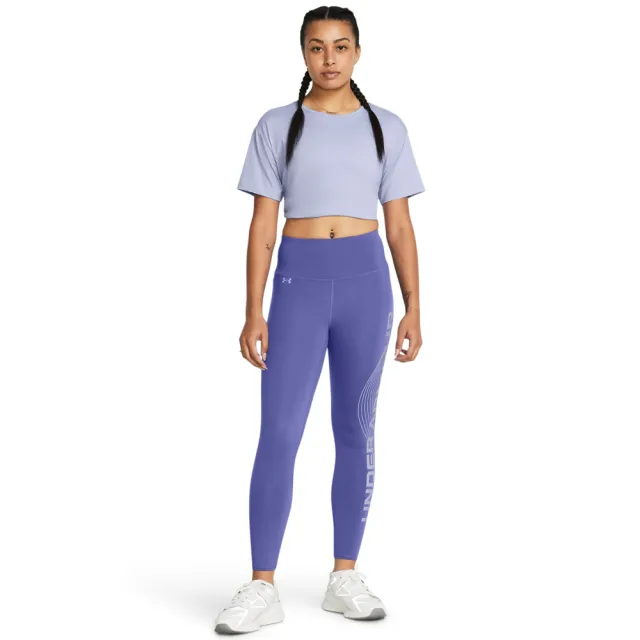 【UNDER ARMOUR】UA 女 Motion Branded 緊身九分褲 運動褲_1377087-561(紫色)