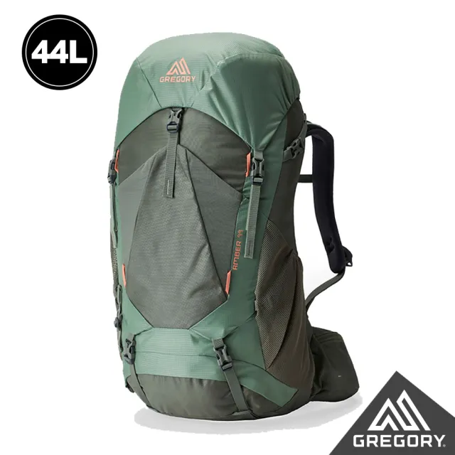 【Gregory】女 44L AMBER 登山背包 登山包 地衣綠 極境藍(透氣背板 臀帶 多日登山包 水袋包 睡袋隔間)