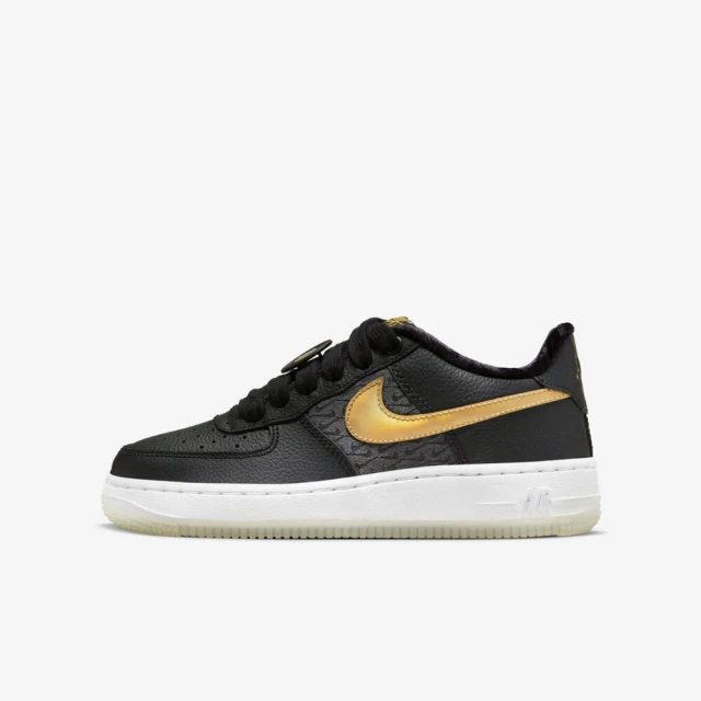 NIKE 耐吉 Air Force 1 Low Lv8 BG 大童 休閒鞋 經典 50週年 唱片 黑(FN6977-010)