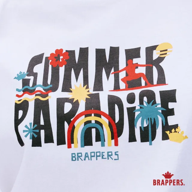 【BRAPPERS】女款 SUMMER PARADISE印花T(白)