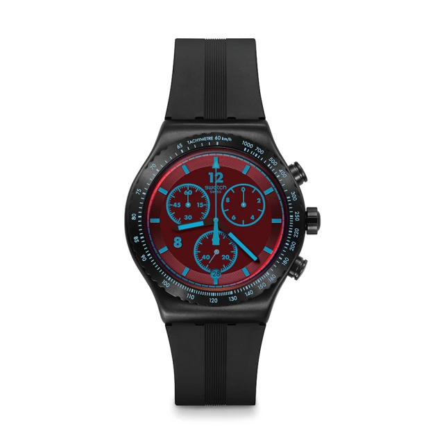 SWATCH Irony 金屬Chrono系列手錶 CRIMSON MYSTIQUE 男錶 女錶 手錶 瑞士錶 錶(43mm)