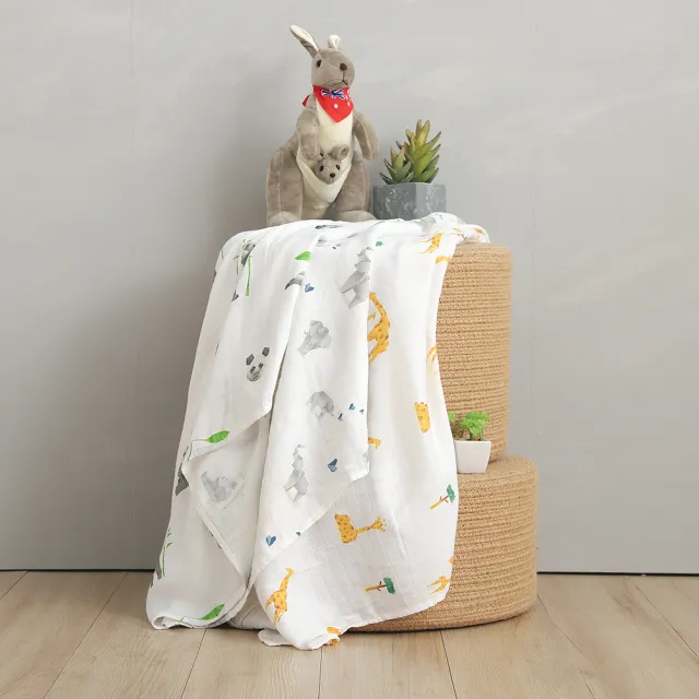 【Panda London】寶寶紗布包巾-70x70cm(100%竹纖維 一組3入)